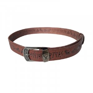 Hubertus kožený opasek - hnědý