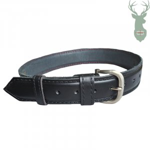 Kožený pásek oblekový - černý