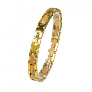 Element Zlatý dřevěný náramek