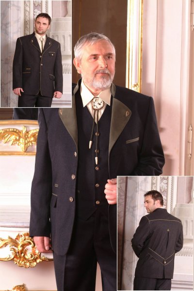 Timot tmavě šedý oblek