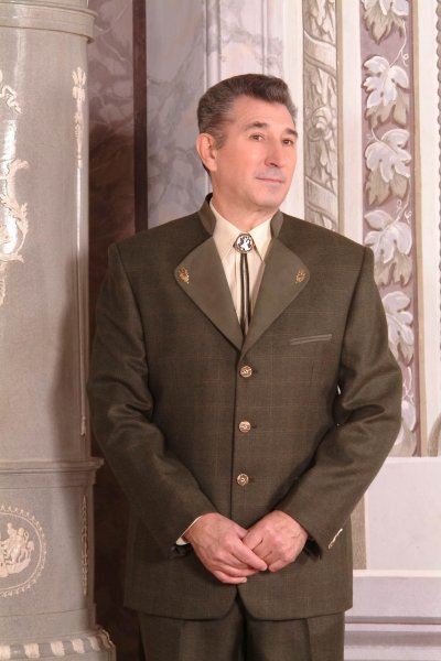 Máté pánský oblek zeleno-kostkovaný